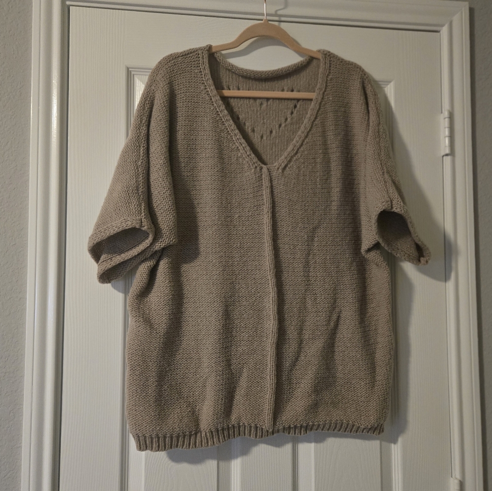 *Tan V-Neck Sweater